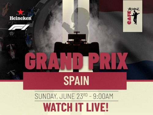 Formula 1 Fans, Gear Up for the Spanish Grand Prix at Cafe the Plaza!
